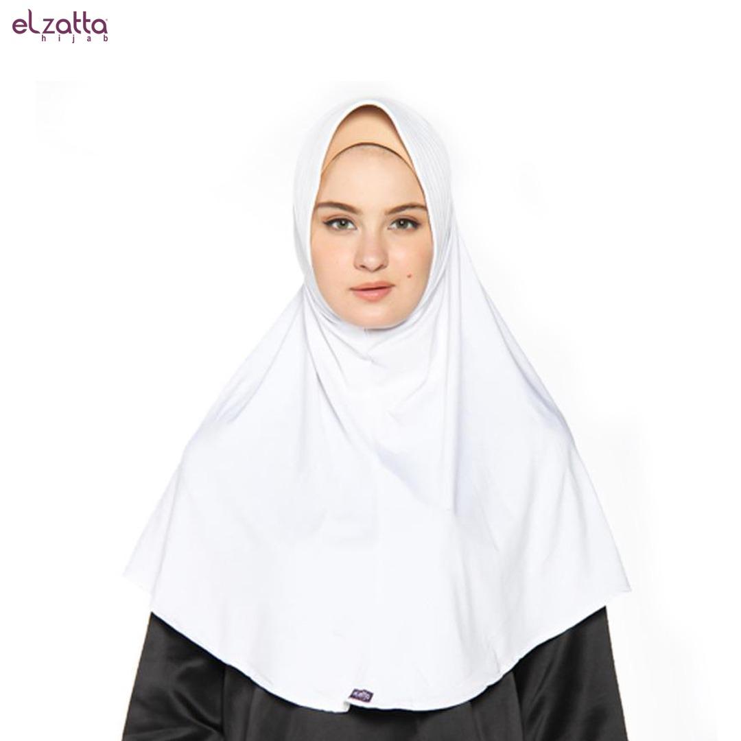 Elzatta Hijab / Hijab / Hijab Instan / Bergo / Elzatta Basic / E002 PUTIH