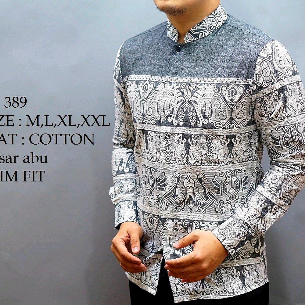KEMEJA BATIK SLIM FIT - BATIK PRIA SLIMFIT - D344 di lapak Batiklovers_snow mixtomax