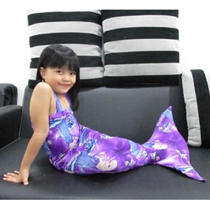 Baju Kostum Renang Mermaid / Putri Duyung Anak Motif