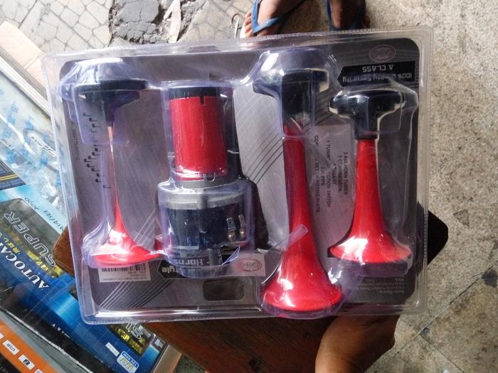 Klason Telolet 3 Trompet Untuk Smua jenis Motor Dan Mobil ( klakson motor mobil keong denso suara waterproof telolet hella polisi sepeda fer )