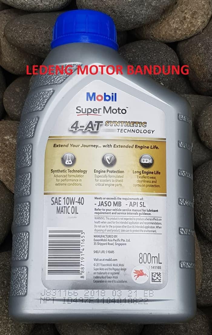 Mobil Super Moto Oli Motor Matic 10w40 API SL JASO MB 8