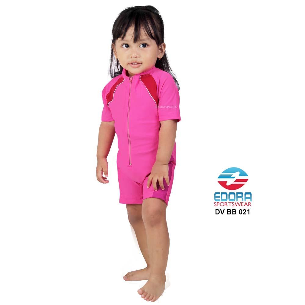 Usia 1-2 Tahun Baju Renang Bayi Perempuan Diving Karakter dan Polos