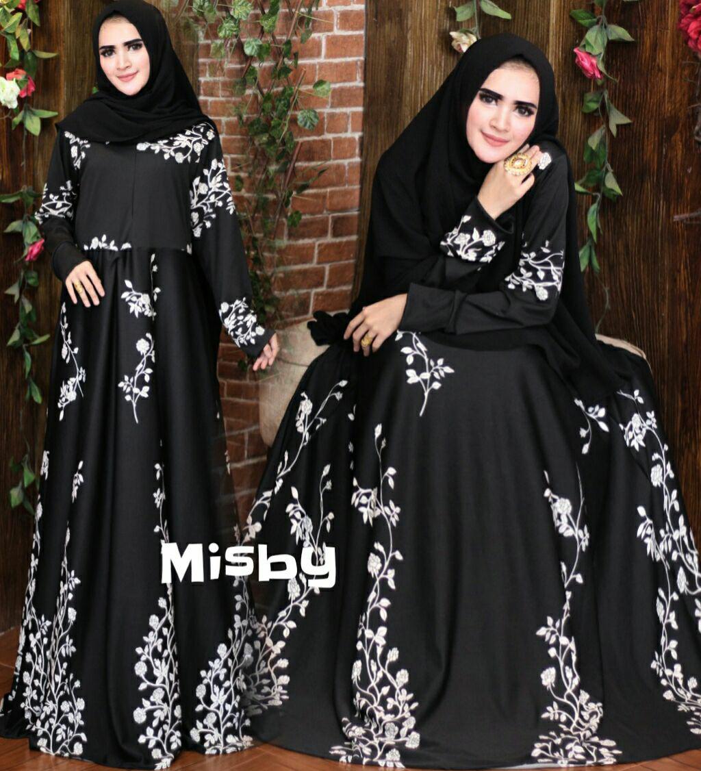 Nurulcollection Baju wanita muslim Dress gaun Gamis syari murah/Gamis motif/Gamis jumbo/Gamis busui/Gamis klok empat meter/Gamis terbaru