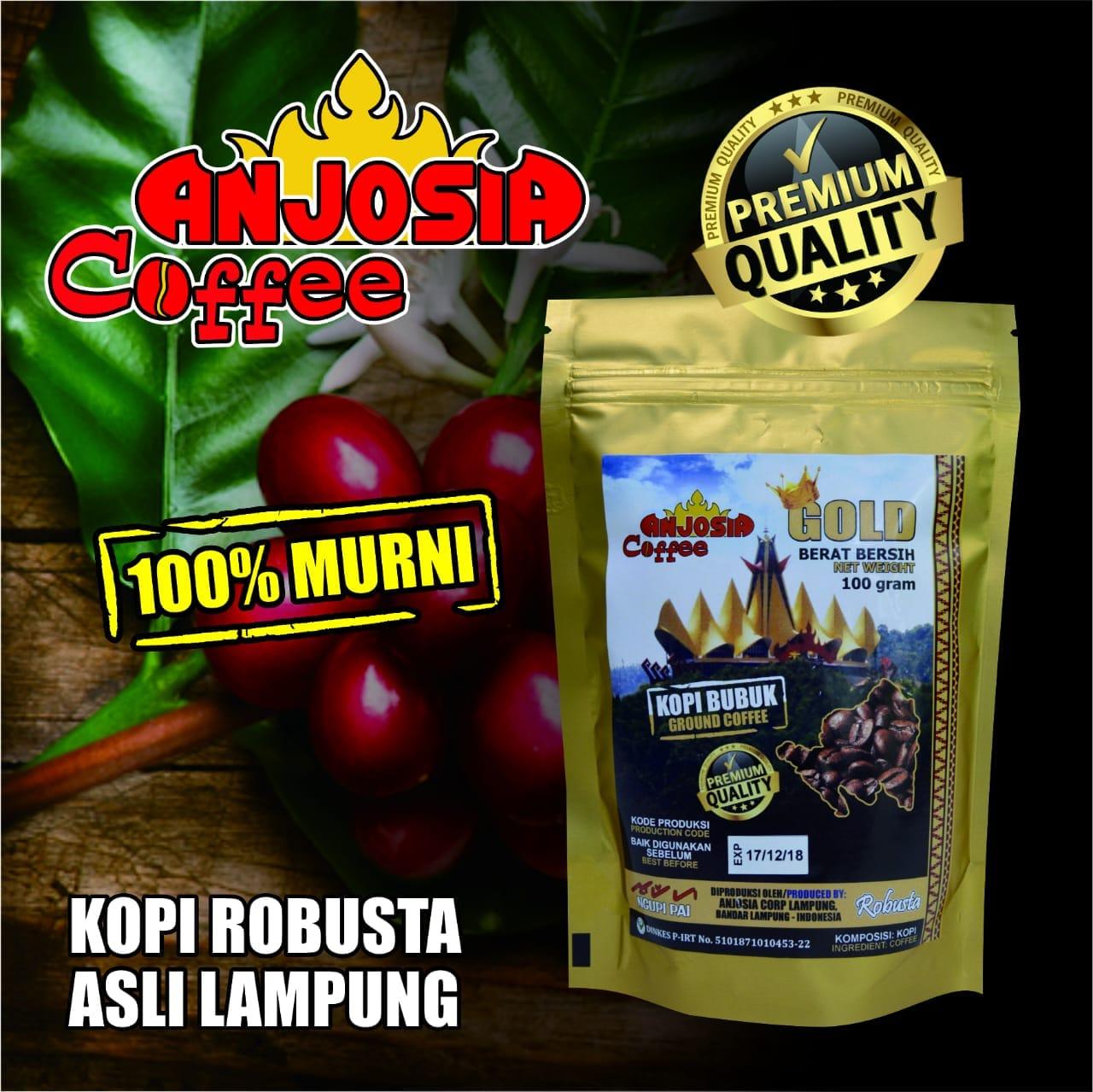 Kopi Lampung Cap Anjosia Gold Robusta Kopi Bubuk 100 Gram - Premium Quality
