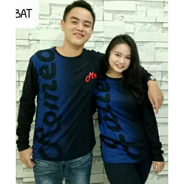 TJ.COLL - Kaos LENGAN PANJANG CP ROMEO JULIET ( PRIA XL-WANITA L) UKURAN BESAR KAOS MURAH HARGA GROSIRAN Busana Pasangan Kaos Couple Kaos Oblong T-Shirt