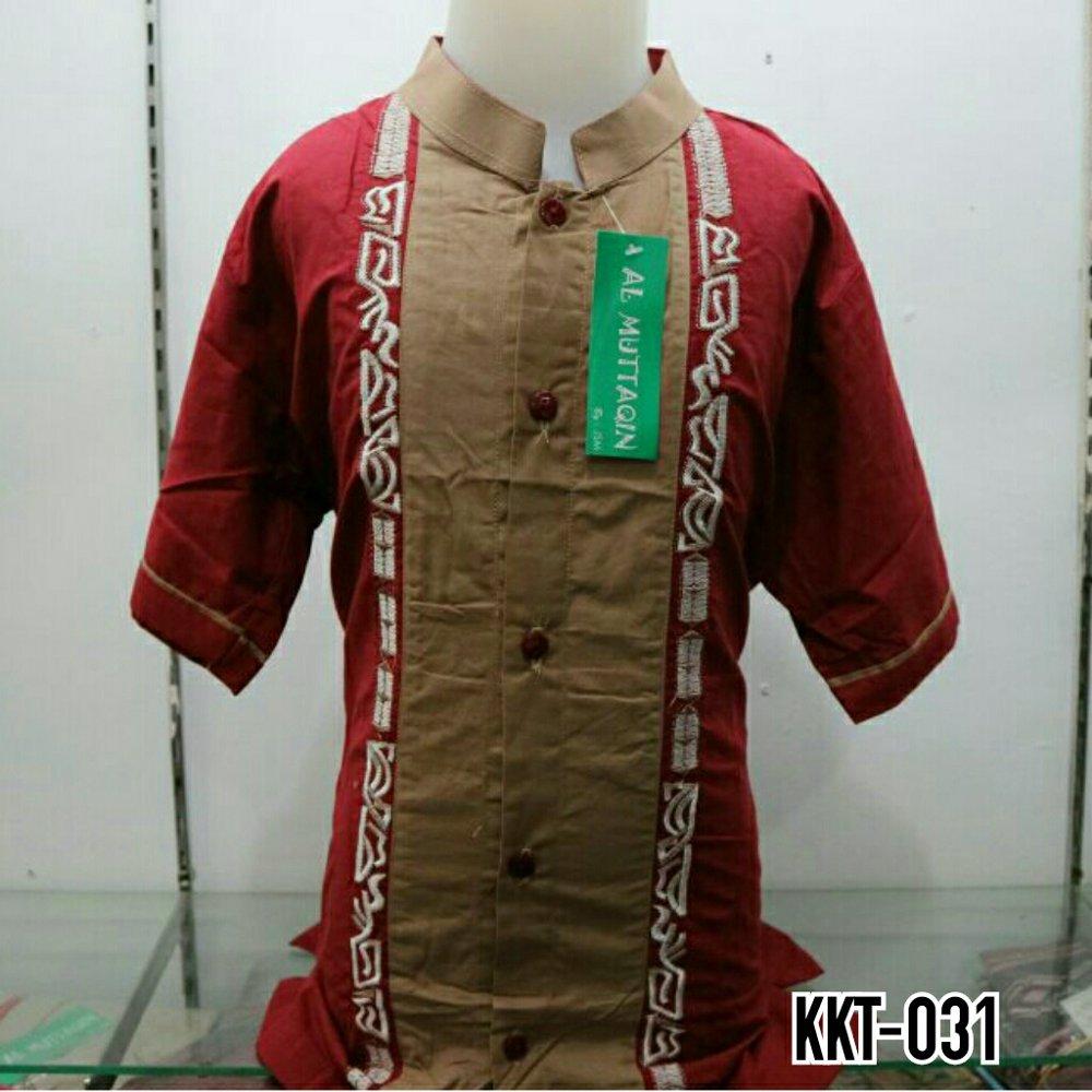 Busana Muslim Anak Laki - laki Lengan Pendek Baju Koko Bordir Remaja Murah Tanah Abang Jakarta KKT 031 di lapak Al Muttaqin Collection produsenbajukoko