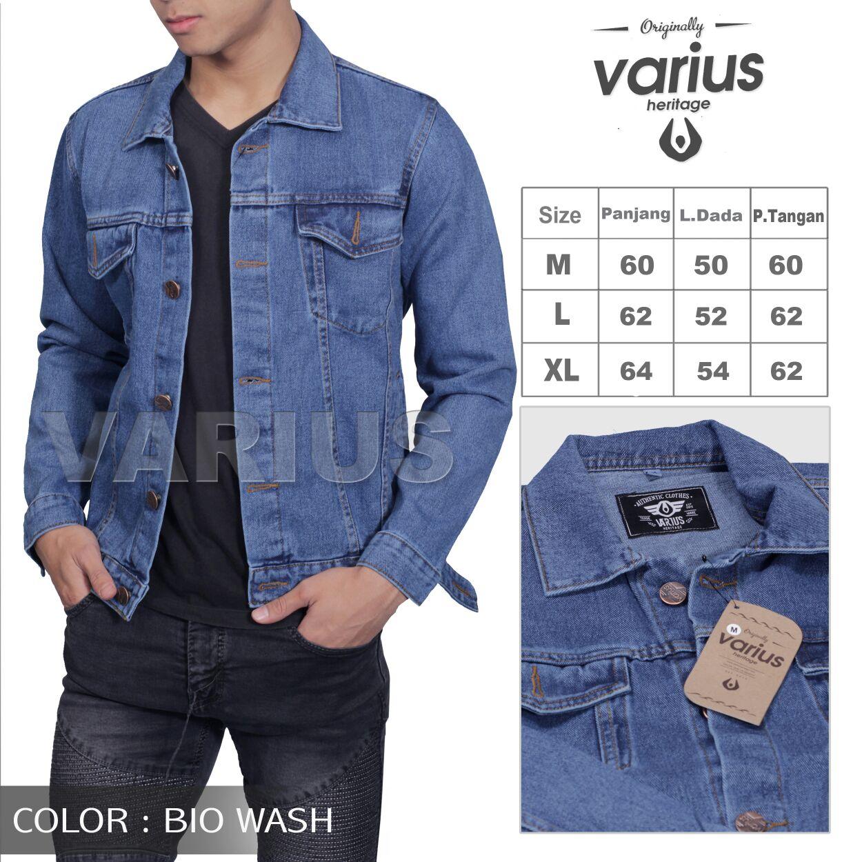 Jaket Jeans Original / jaket jeans levis / jaket jeans premium / jaket jeans biru tua / jaket jeans biowash / jaket jeans varius