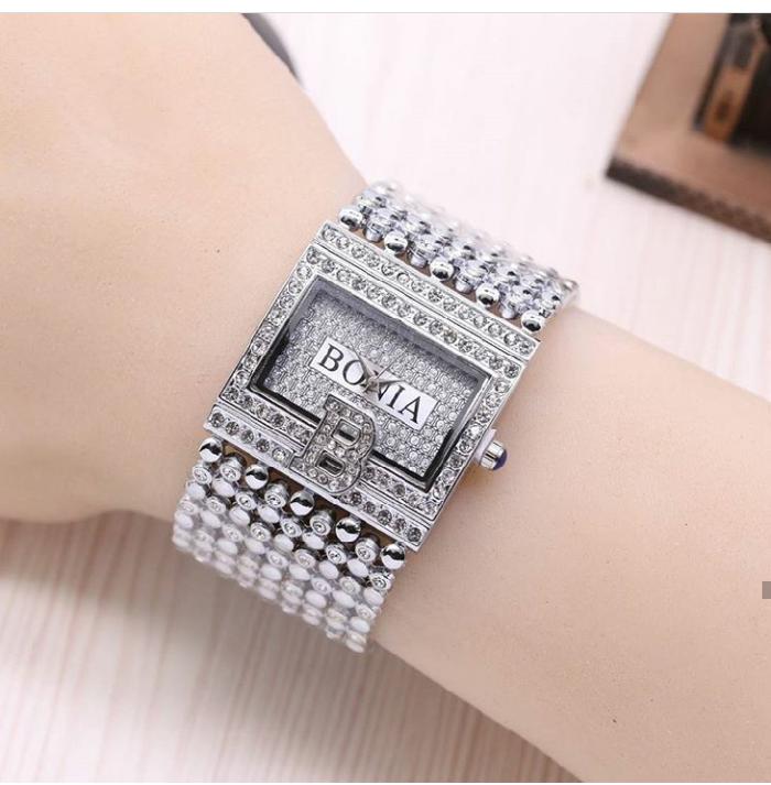jam tangan wanita bonia rantai termurah / jtr 337 silver