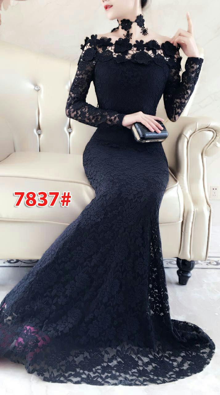 7837# baju pesta import / gaun pesta import / baju pesta brokat / longdress fashion import / gaunpanjang