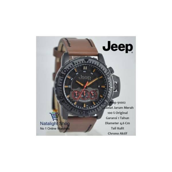 Jam Tangan Pria Jeep 91002 Kulit Elegan Mewah 100 % Original