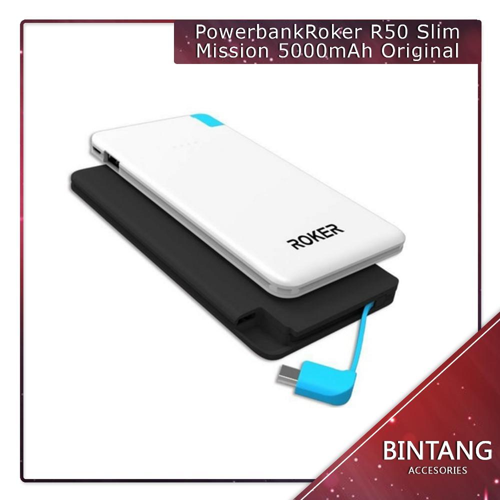 Murah Meriah Powerbank Power Bank Roker R50 Slim Mission 5000mAh Original di lapak Bintang Acc bintangacc620