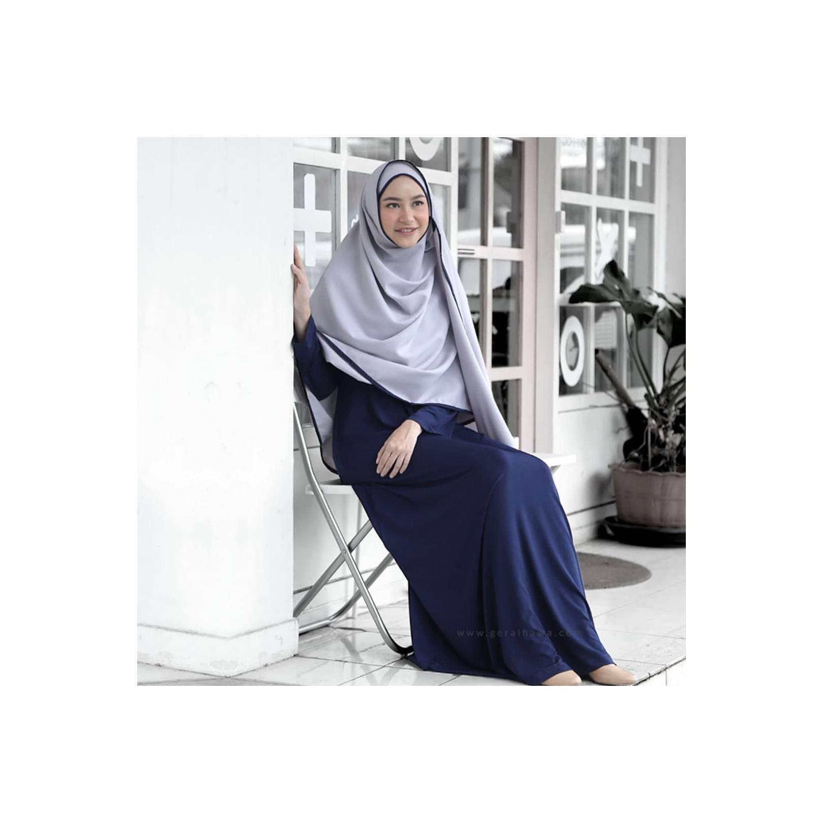 Gerai Hawa Azahra Gamis Set (Navy) - Navy, M