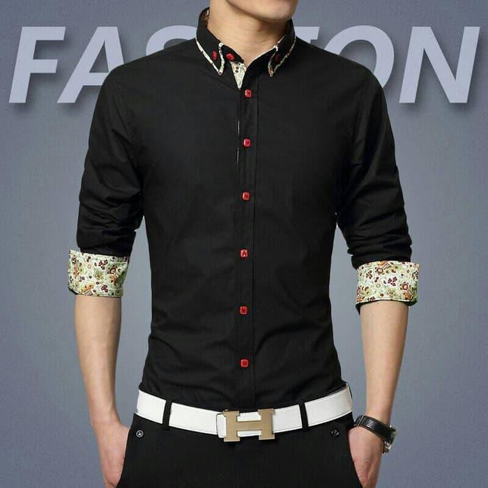 Hot Item!! Kemeja Navaro Black - ready stock