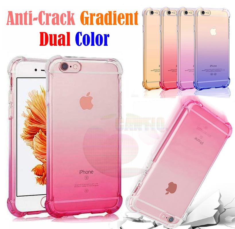 Case Anti Shock Gradient iPhone 6 Plus Ukuran 5.5 inch Ultrathin Anti Crack Elegant Softcase Anti Jamur Air Case 0.3mm / Silicone Iphone 6G+ / Soft Case / Silikon iphone 6S plus Anti Crack Warna / Case Hp / Case iphone 6 plus / Pelindung Hp - Merah / Red