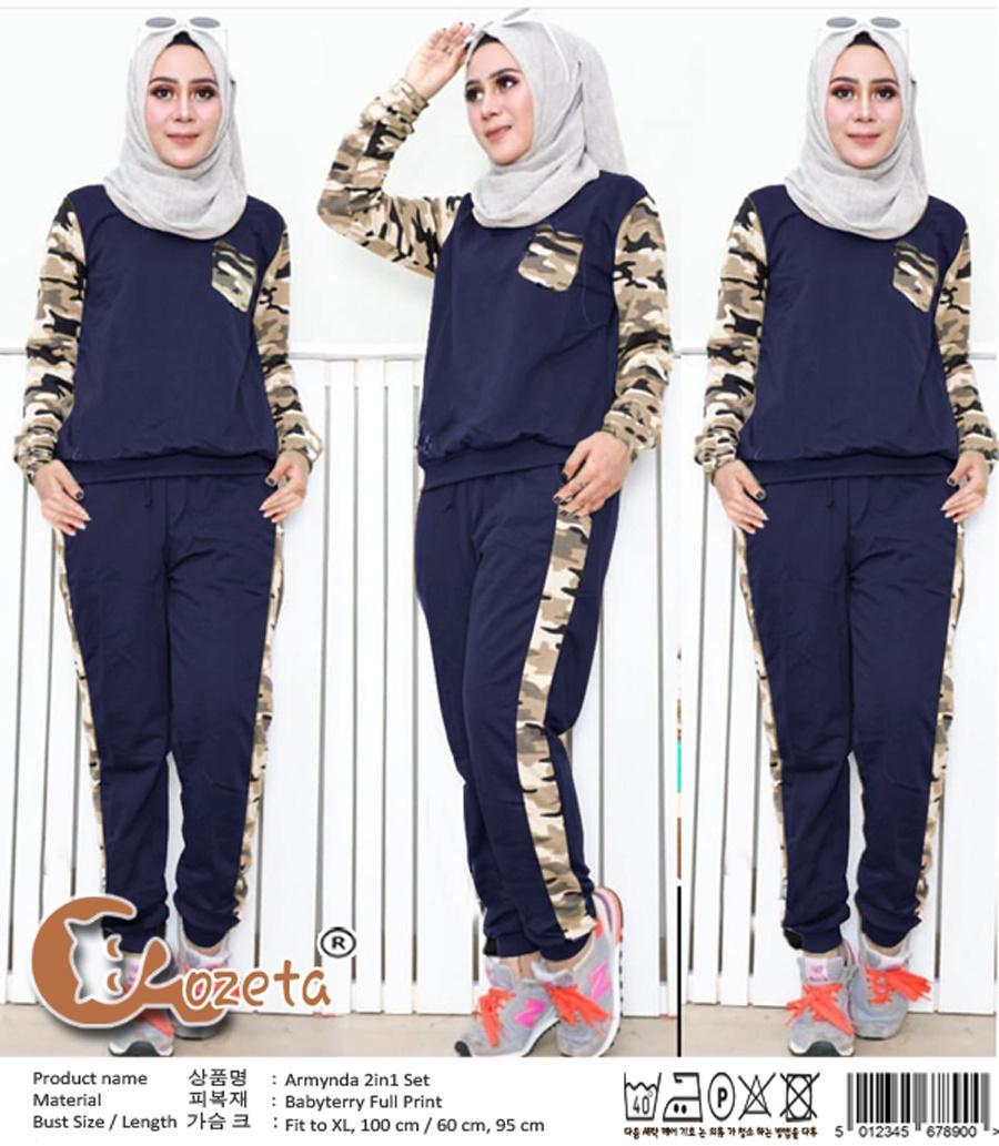 Milea Secret's - ST Army - Setelan Wanita