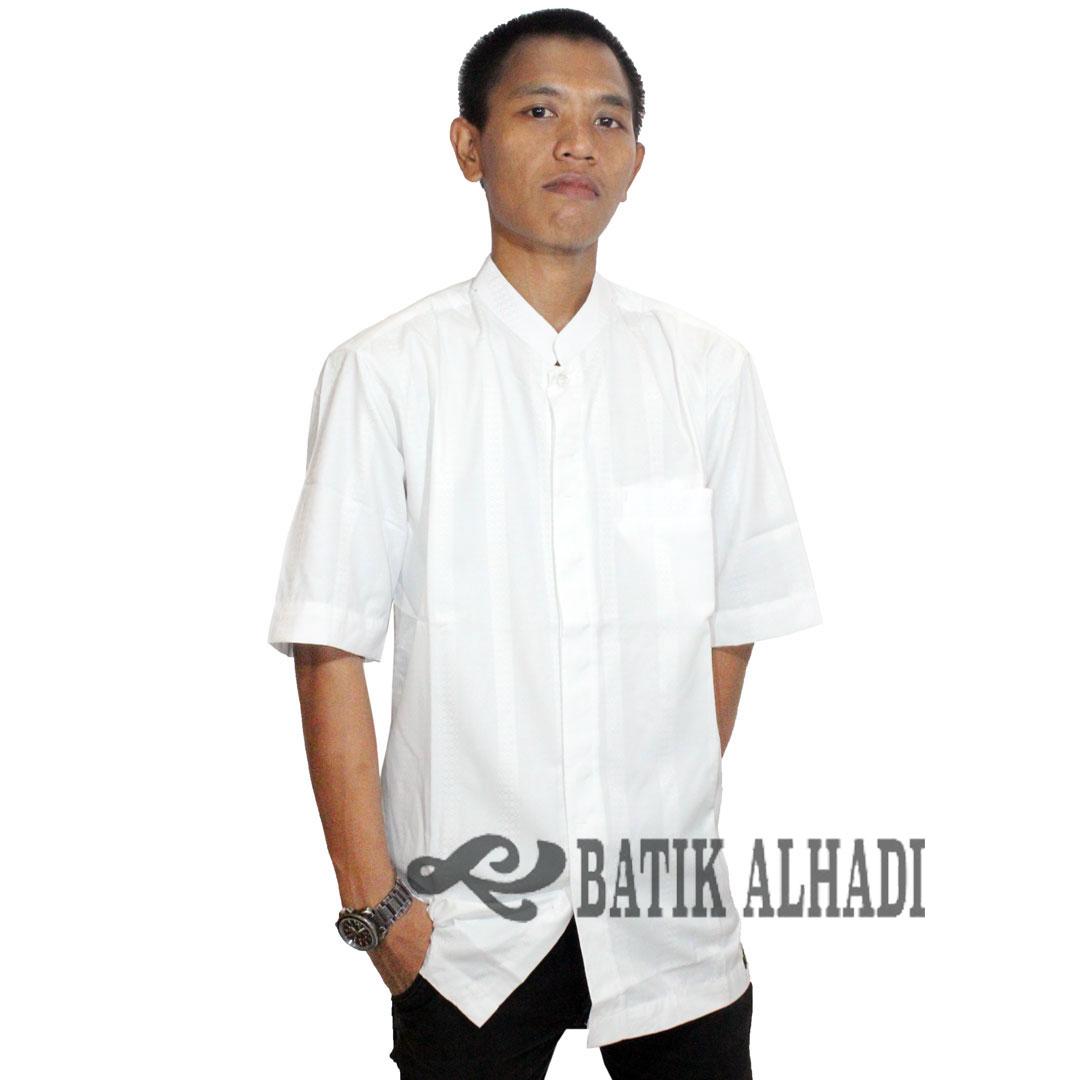 Kemeja Koko Dewasa Lengan Pendek / Panjang, Koko Polos, Kemeja Muslim Pria (KKP005) Batik Alhadi