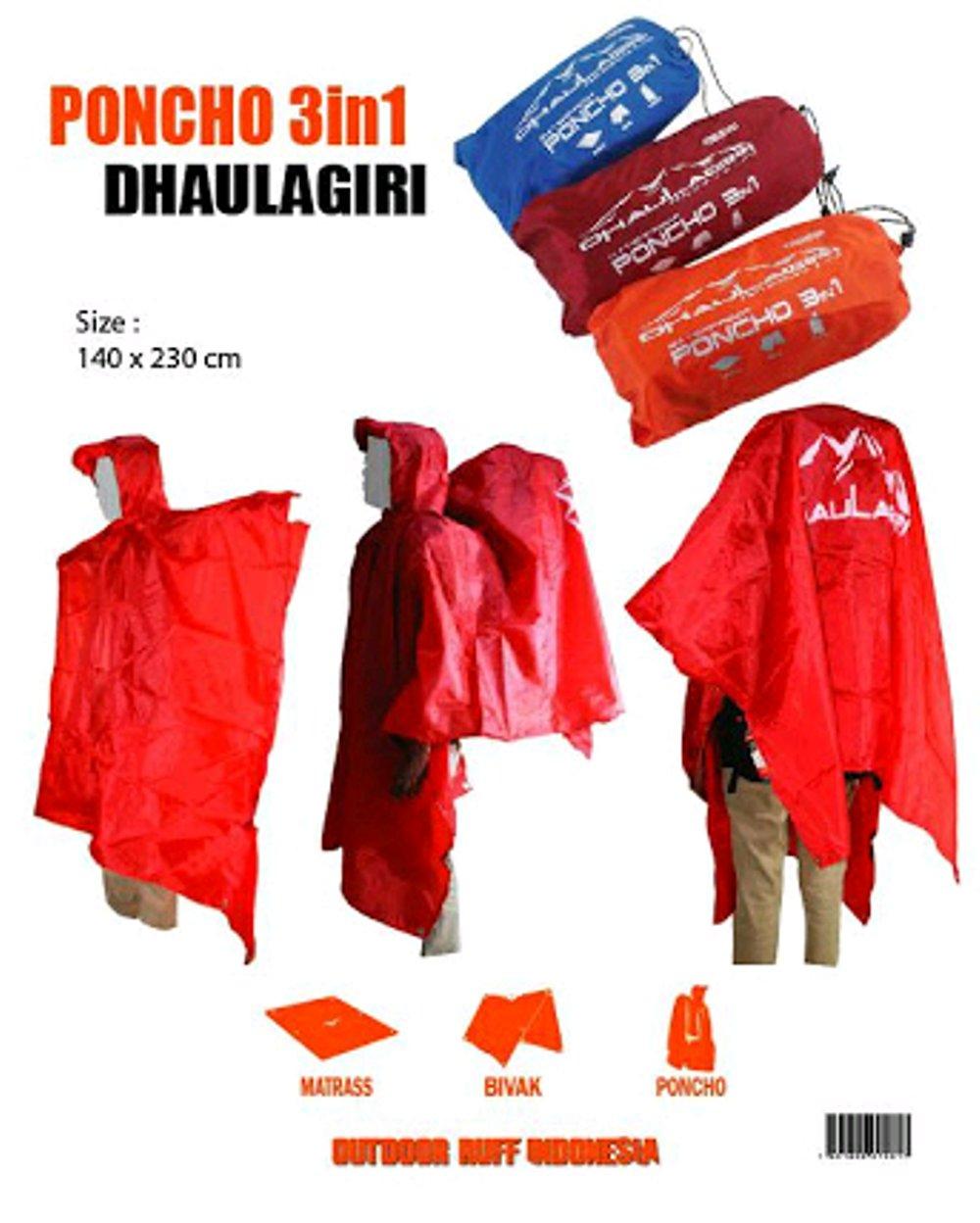 Jas Hujan Ponco Dhaulagiri 3 In 1 Bisa Jadi Bivak / Matras / Jas Hujan