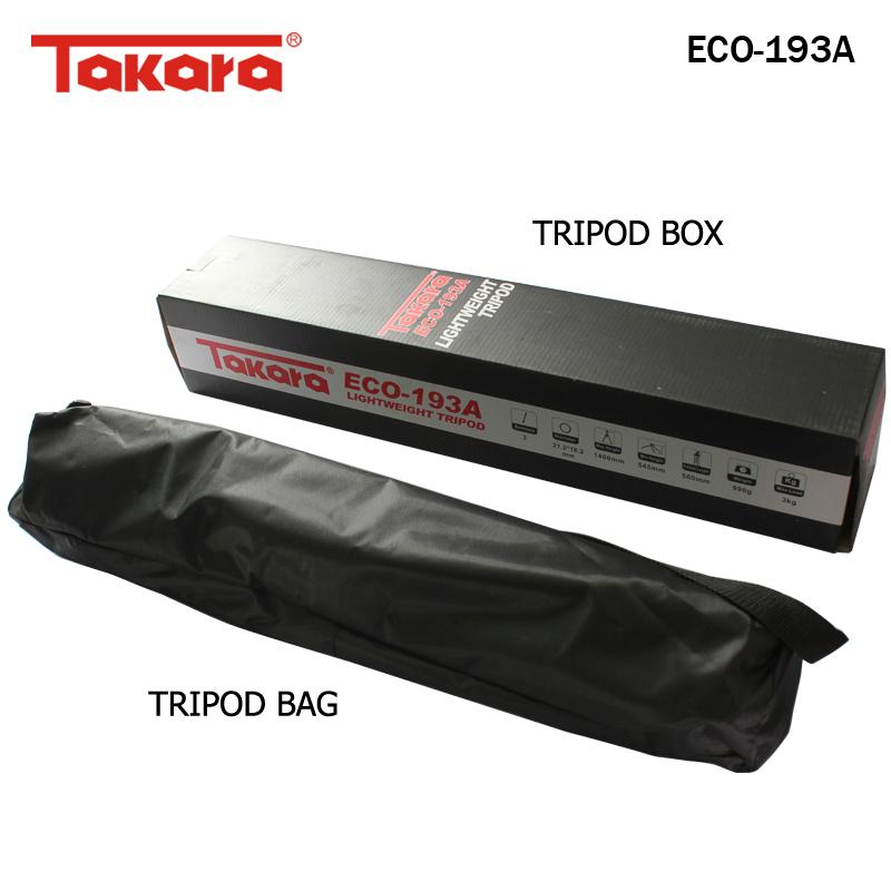 Takara Tripod ECO-193A with Pouch/Tas untuk DSLR Miroles Pocket Gopro, Xiaomi Yi