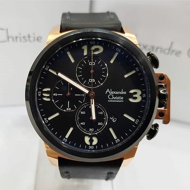 Alexandre Christie AC 6280 Black Rose Jam Tangan Pria Original