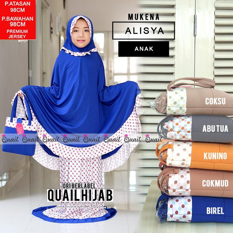 MUKENA ANAK ALISYA JERSEY HANTARAN KATUN KADO NIKAH SATIN MUKENA DEWASA GROSIR MURAH JUAL RUKUH (ECER)