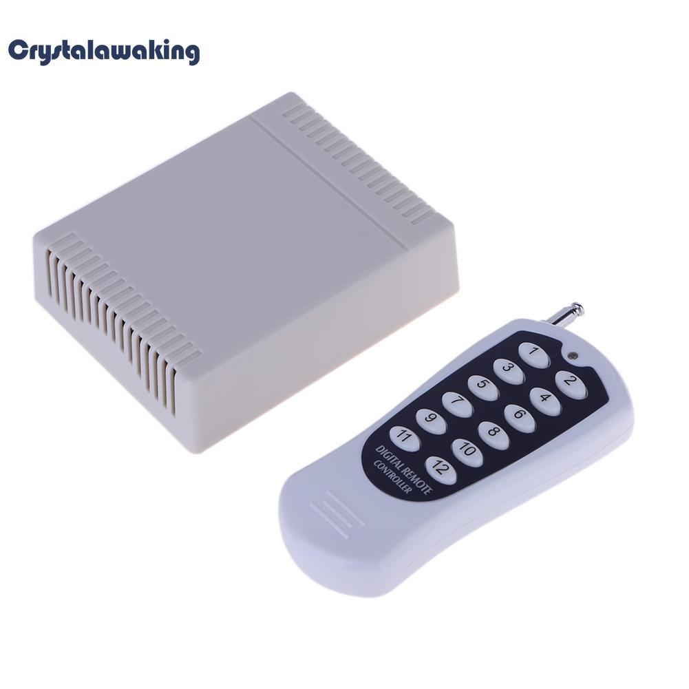 DC 12 V 12CH Rancangan RF Remote Saklar Mengendalikan Saluran Radio Pemancar + Receiver