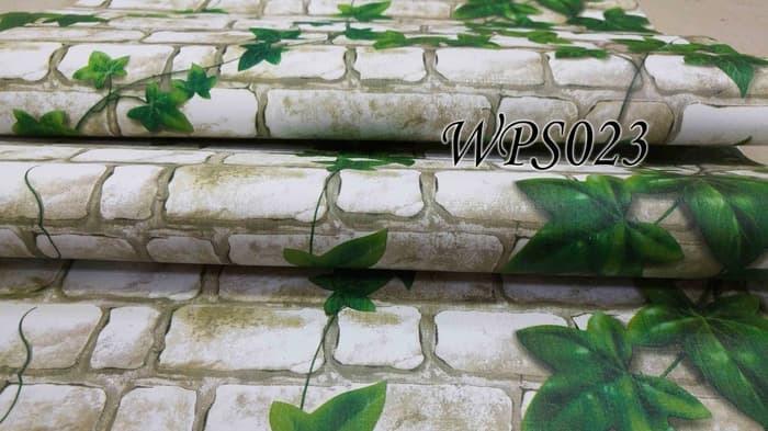 PROMO WALLPAPER STICKER 45CMX5M- WPS133-BATA ORANGE II / ORANGE BRICK TERLARIS
