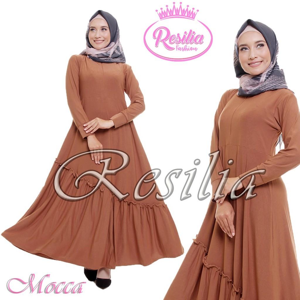 RESILIA ZAHRA SUSUN MIRING GAMIS PROMO !!! (Hijau botol)
