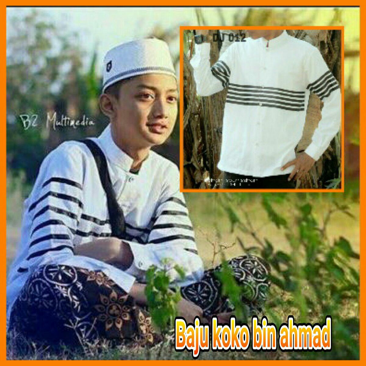 Baju koko gus azmi motif zebra warna putih