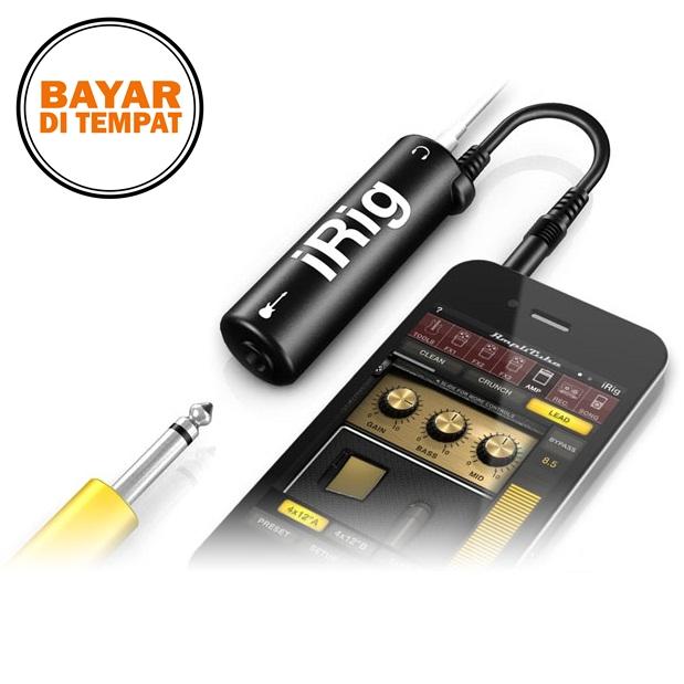 Rimas iRig AmpliTube Guitar Interface Adapter iPhone iPod Touch iPad - Black / Hitam - Gitar Amplifier Unik Berkualitas