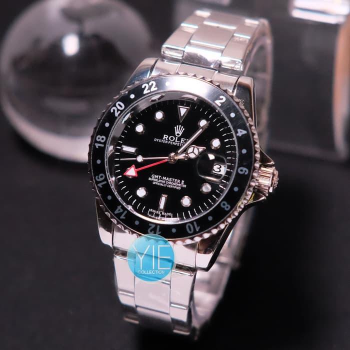 ASLI!!! Jam Tangan Pria Rolex Oyster Perpetual Gmt Master Ii Otomatis - Hitam
