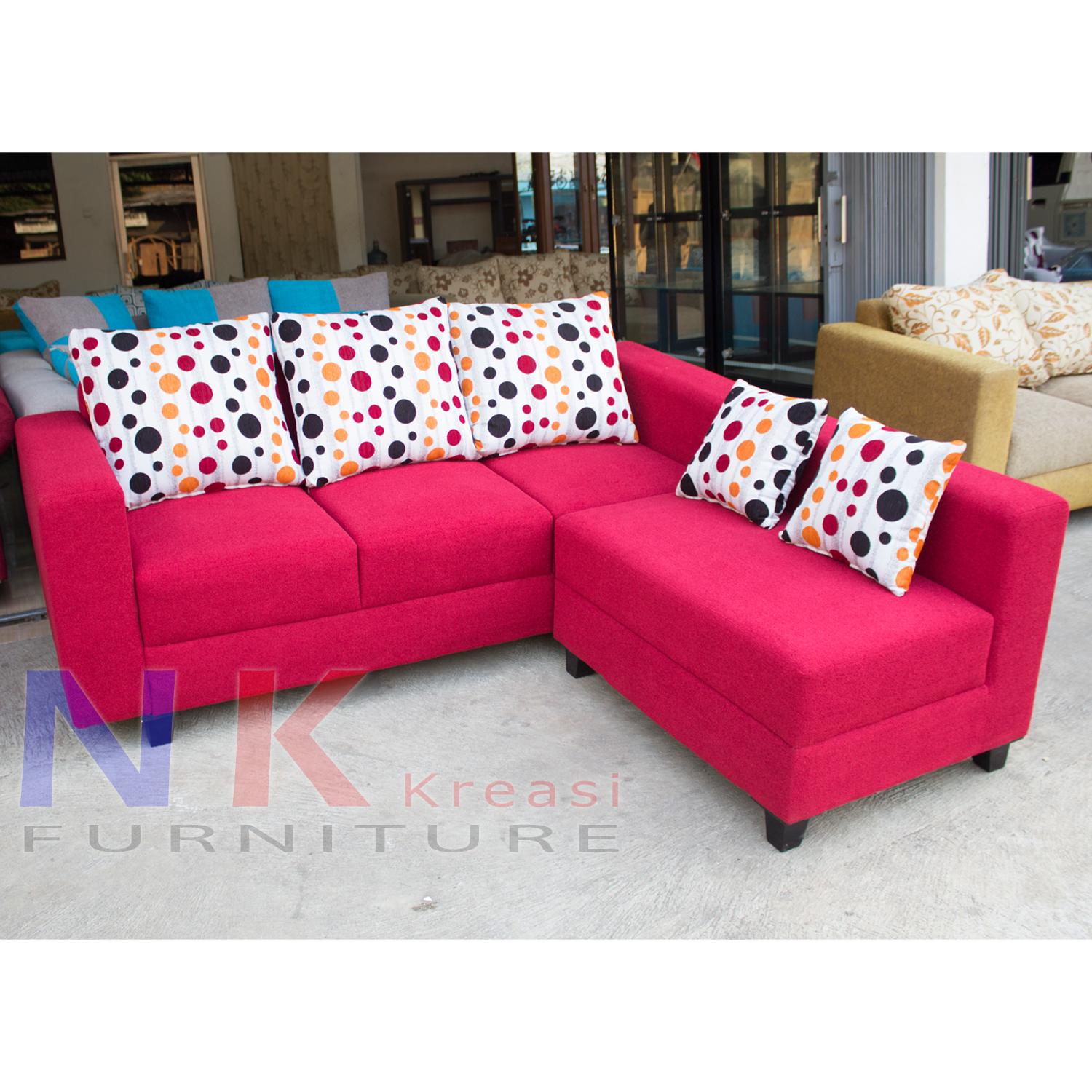 Sofa Kursi Ruang Tamu L Minimalis mewah, sofa sudut modern + MEJA TAMU - JABODETABEK ONLY