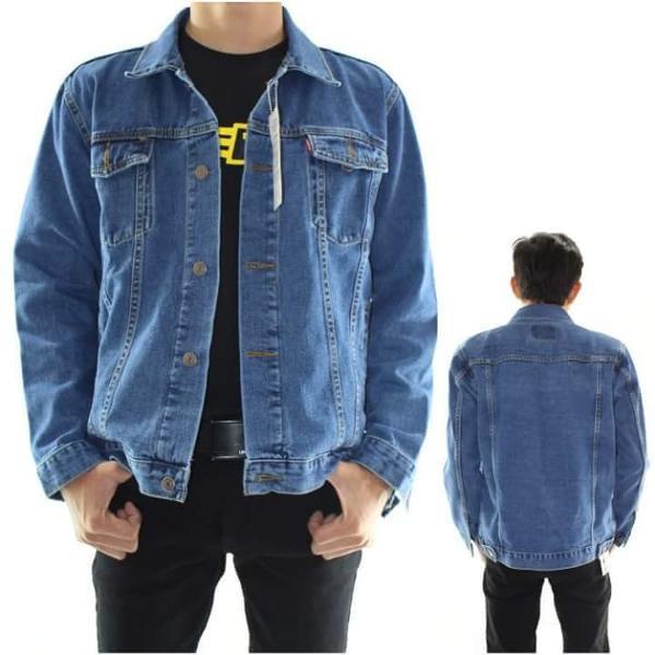 Jaket levis jeans denim terbaik warna biru size M,L,XL
