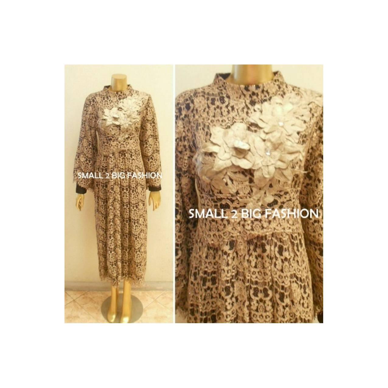 gamis full brukat / gamis full brokat / baju muslim / kebaya brokat