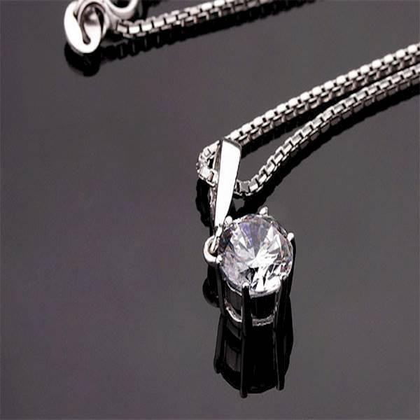 WG 082 PROMO!! Kalung Perak EMAS PUTIH ASLI Import KOREA - Garansi 6 Bulan