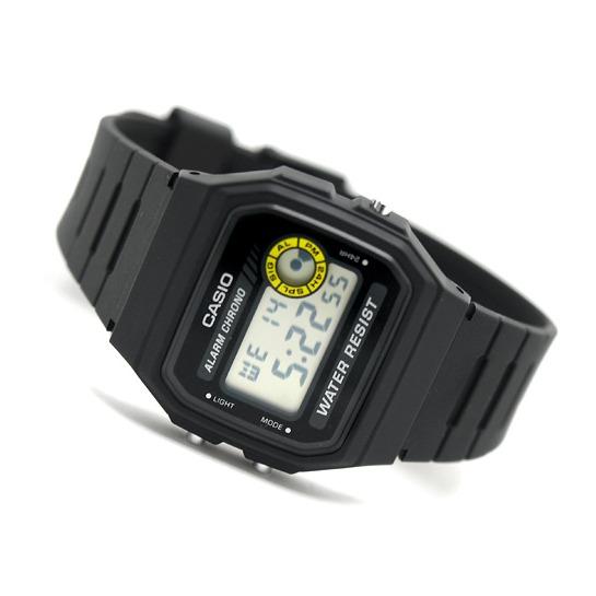 CASIO F-94WA-8DG - Vintage Retro - Digital - Alarm Chrono - Light - Jam Tangan Pria - Bahan Tali Resin - Hitam