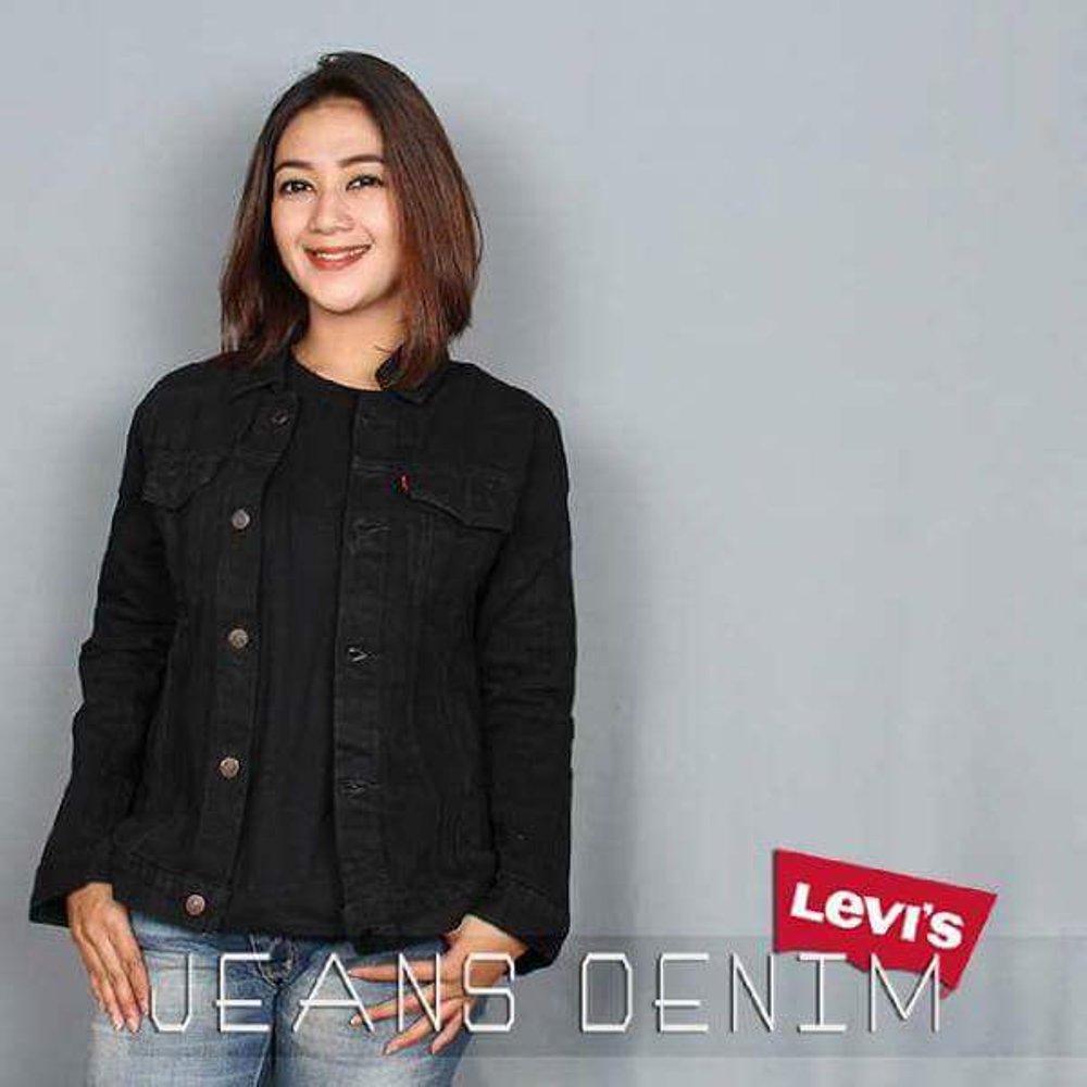 Jaket Jeans Levis Wanita Oversize Jaket Denim Wanita Premium Bahan Tebal