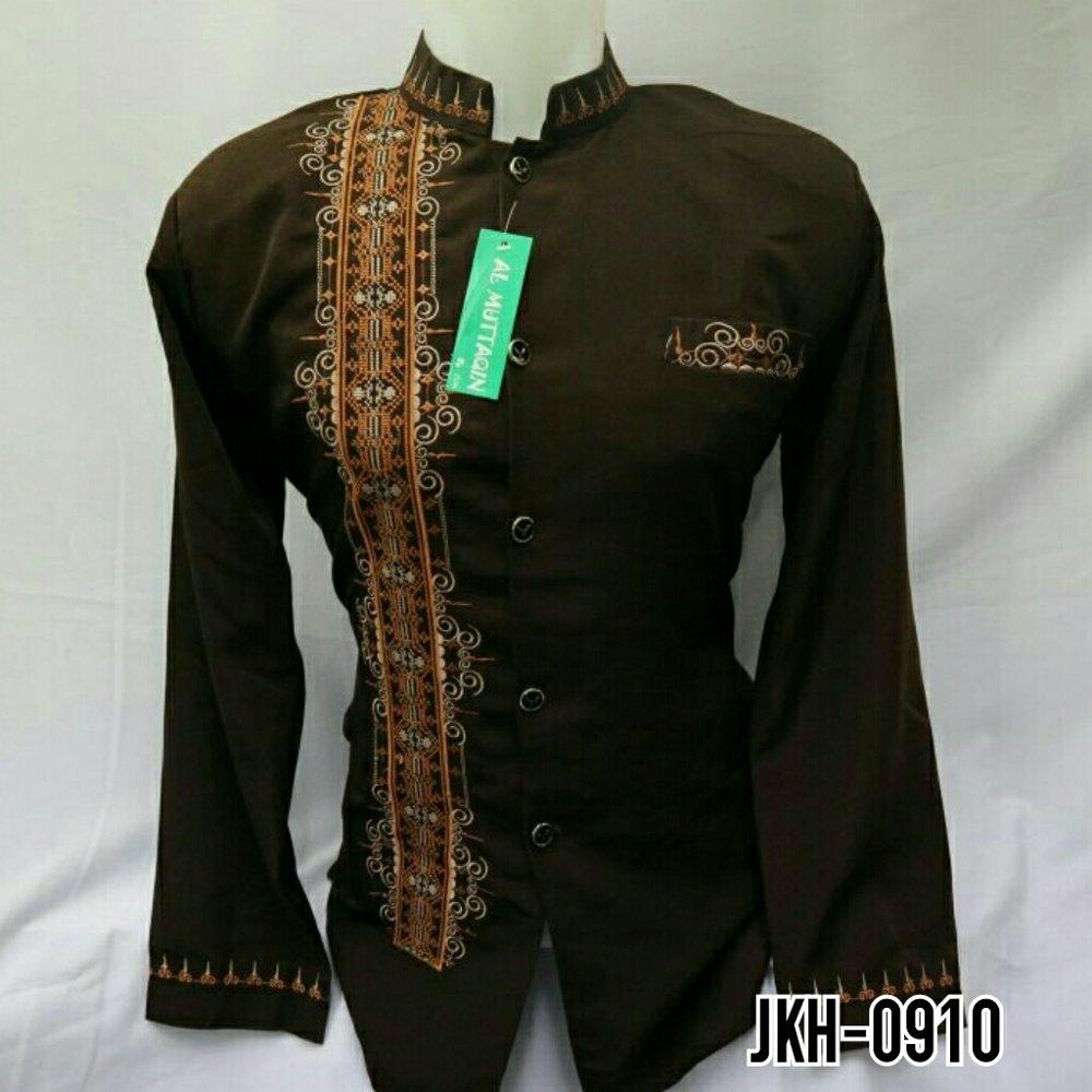 Baju Muslim Pria Kemeja Gamis Pria Baju Koko Lengan Panjang Jasko Jas Koko Coklat Bordir Al Muttaqin Pasar Tasik Tanah Abang Jakarta JKH 0910 di lapak Al Muttaqin Collection produsenbajukoko