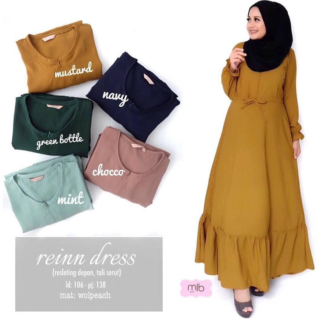 Baju Original Rein Dress Baloteli Gamis Panjang Wanita Muslim Pakaian Cewek Gaun Hijab LongDress Fashion Terbaru 2018