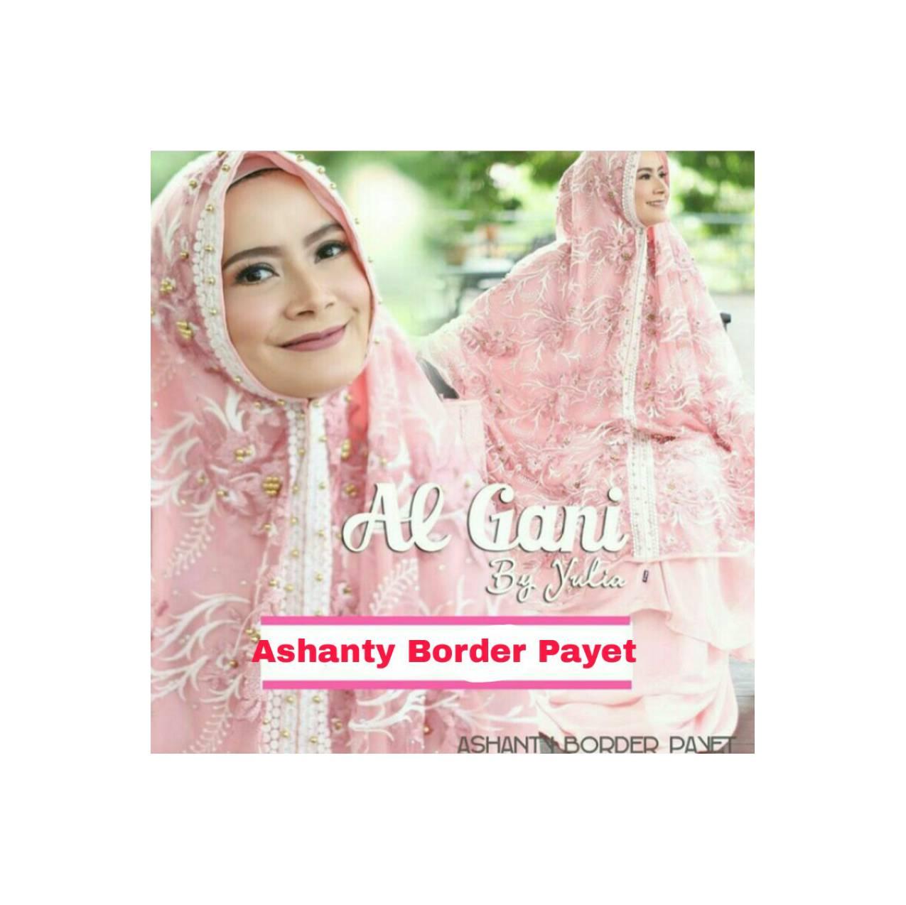 Mukena Ashanty Bordir Payet Pink ori Al Gani by Yulia Harga Reseller