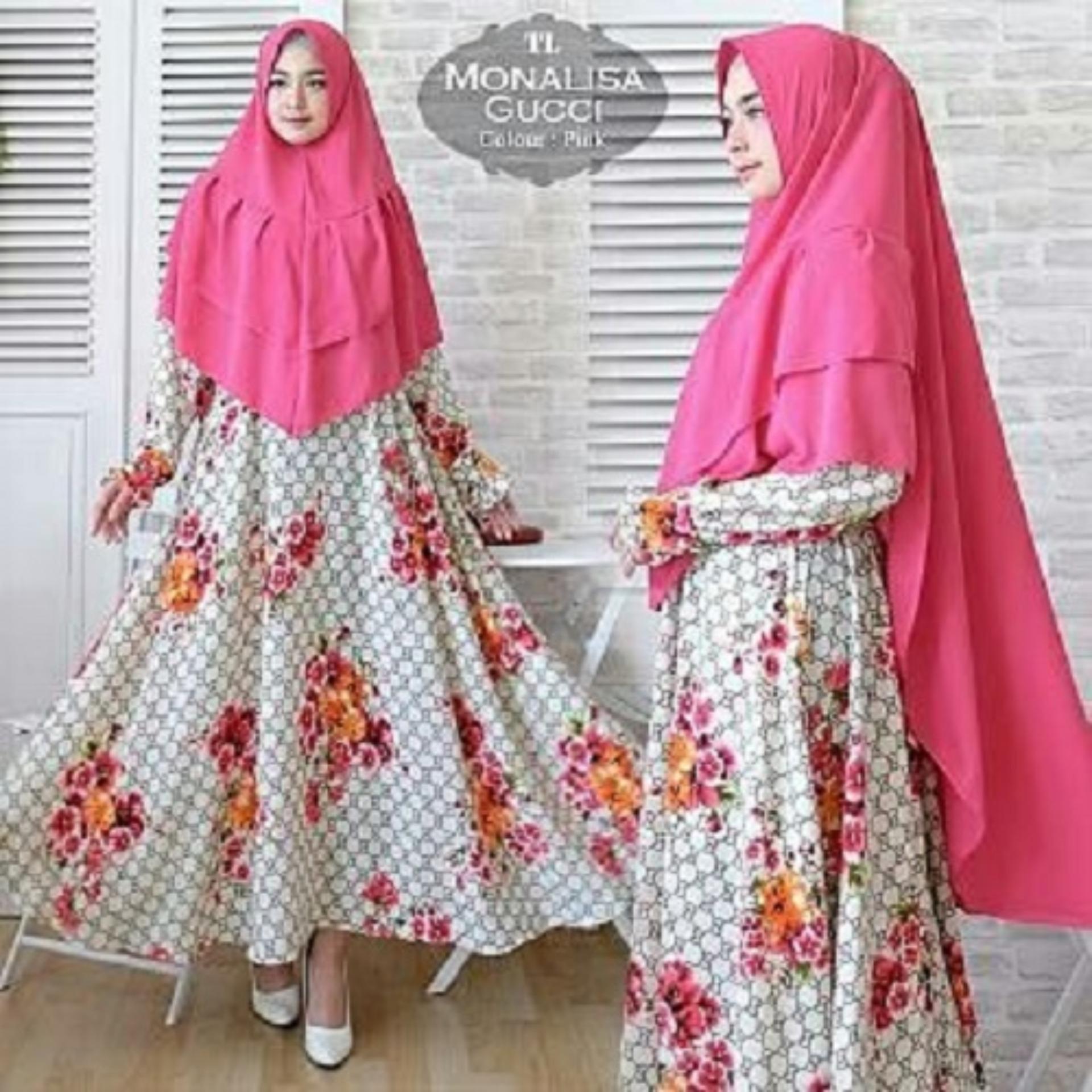 azhari shop - Gamis Wanita Syari - Gamis Muslimah Fashionable - Syari Monalisa Gucci