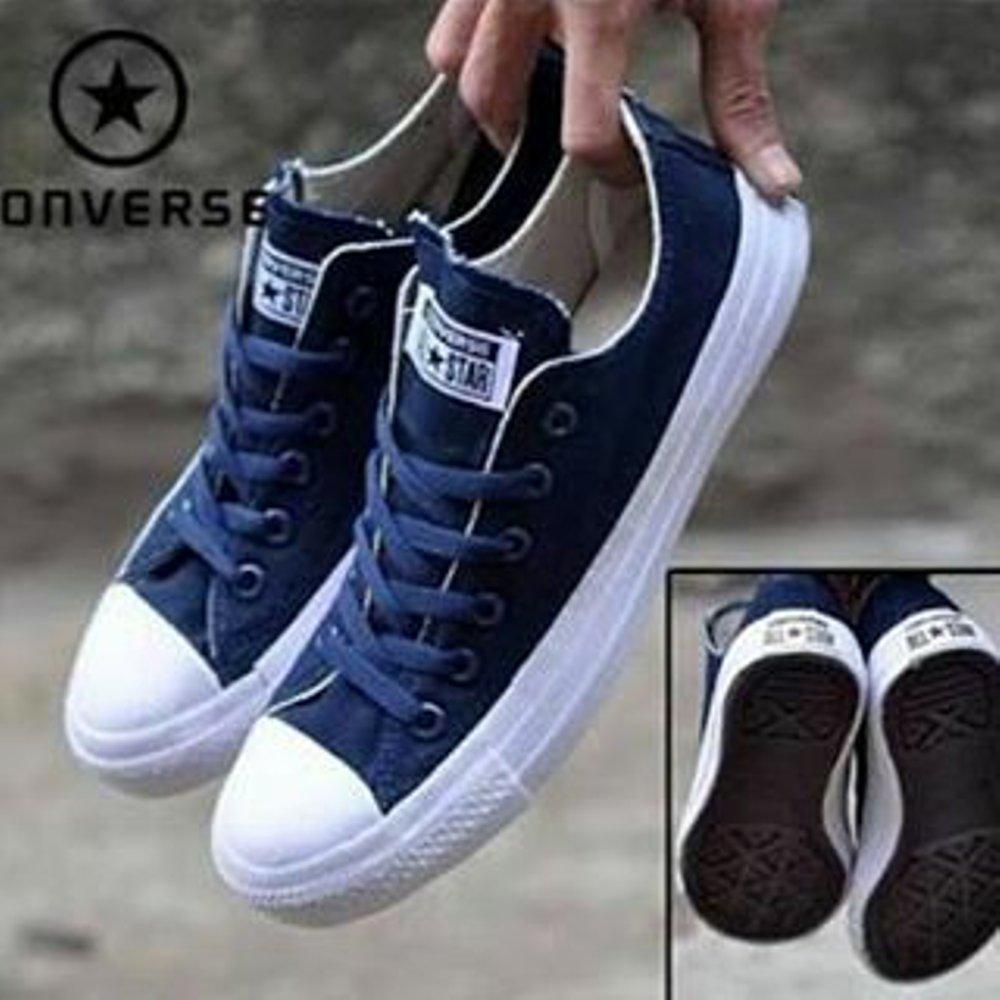 SEPATU CONVERSE CHUCK TAYLOR BIRU DONGKER/NAVY BLUE GRADE+BOK