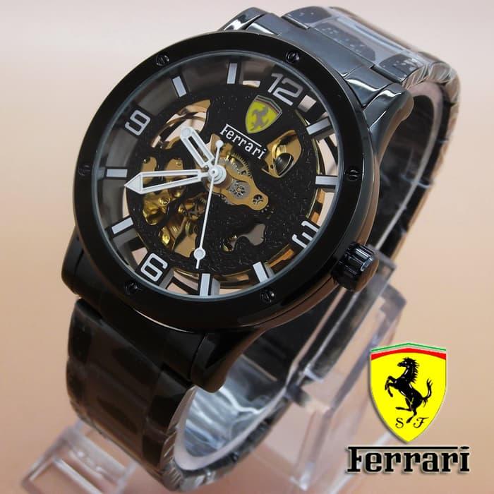 Jam Tangan Quartz 1 Pair Pria dan Wanita Strap Kulit PU Men Women Stainless Steel Leather Couple Watch - Brown Black