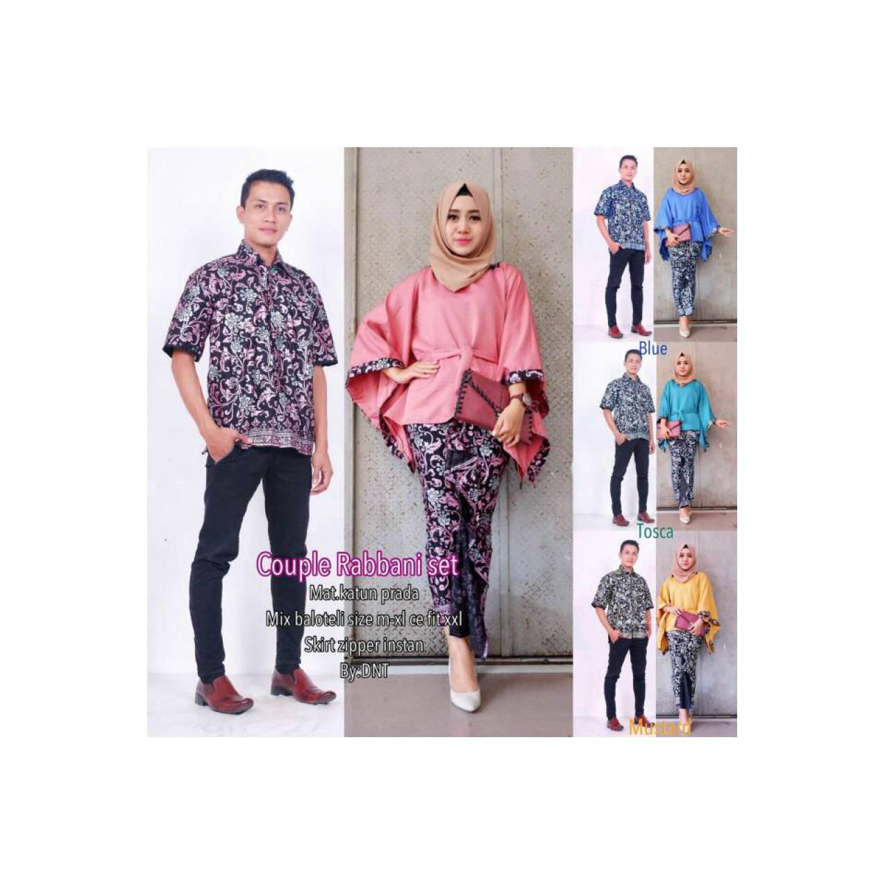 RABBANI COUPLE BATIK SARIMBIT RNB LILIT BAJU MUSLIM SERAGAM KELUARGA