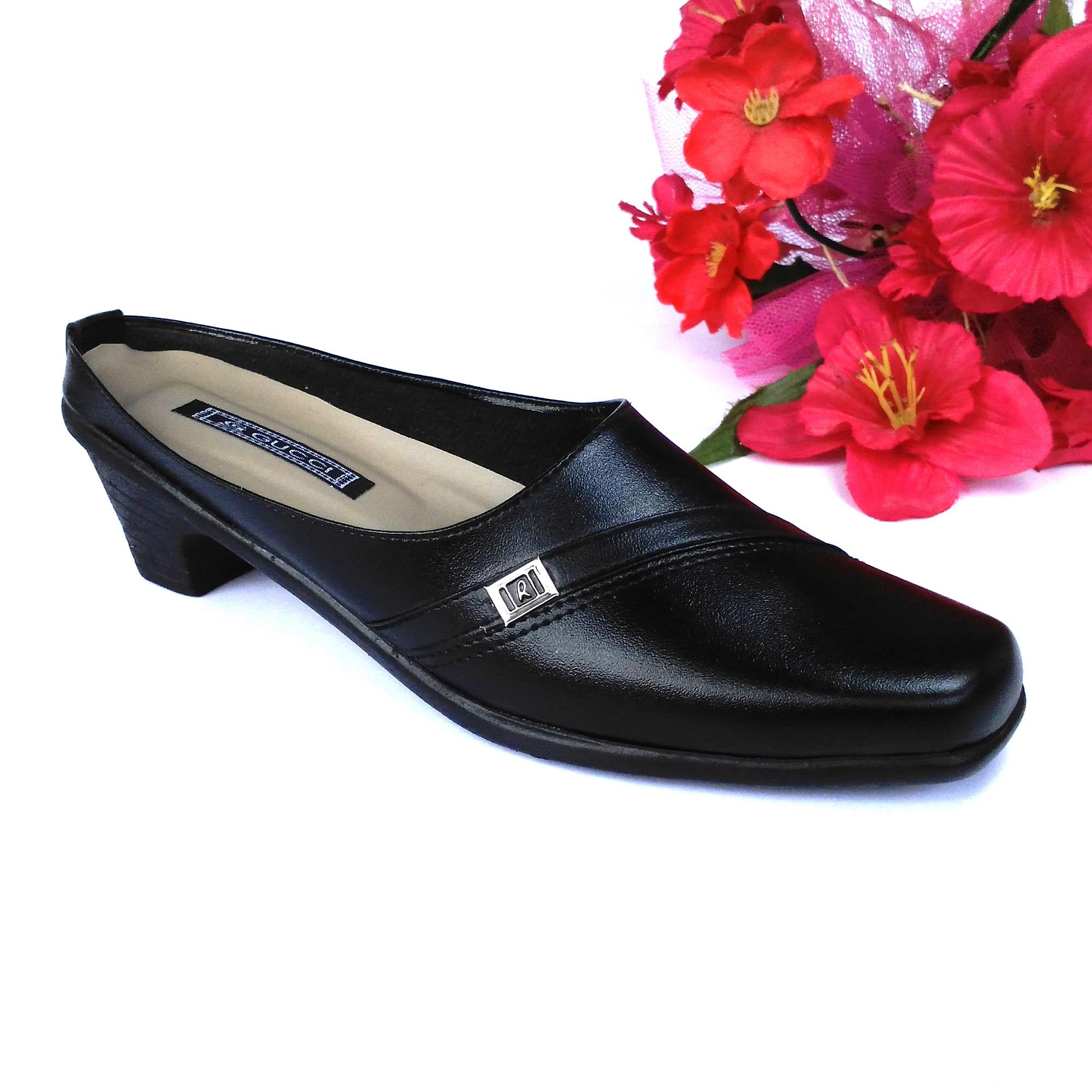 HQo Sepatu Pantofel Wanita / Sepatu Wanita Formal / Sepatu Pantofel Paskibra Wanita Bertali / Sepatu Kerja Wanita / Sepatu Kantor Wanita / Sepatu Kulit Wanita / Sepatu Sekolah Anak Wanita Hitam / SCO