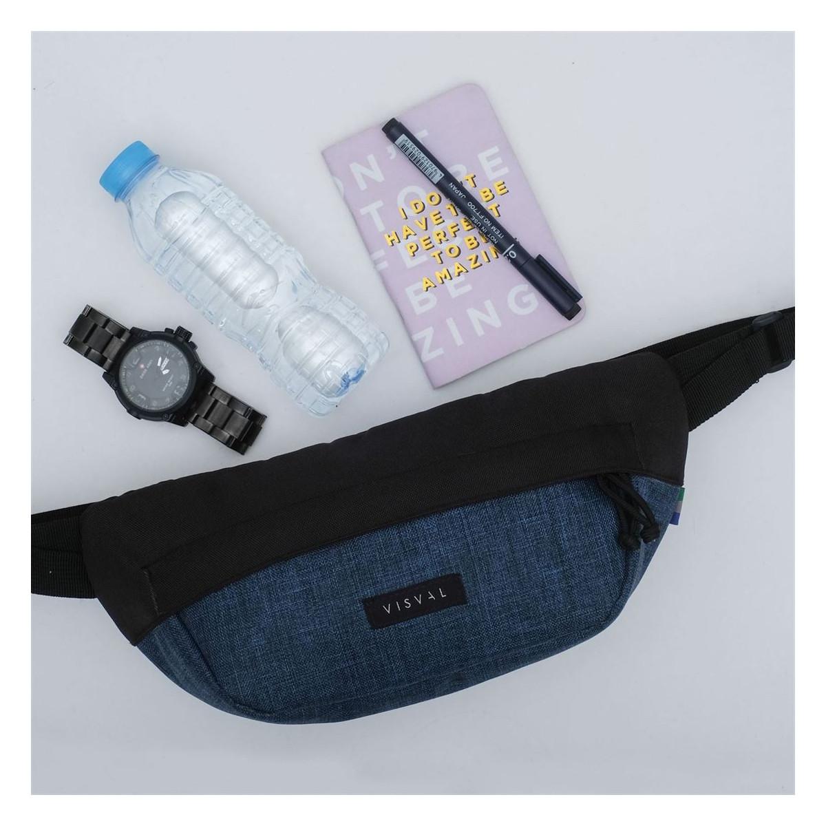 PACER WAIST BAG CORAL BLUE BLACK | VISVAL WAIST BAG - TAS PINGGANG VISVAL