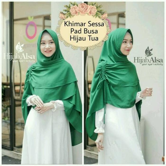 Hijab Alsa Khimar Serut Sessa Size XL Kerudung Jumbo Jilbab Syar'i 3 A3525