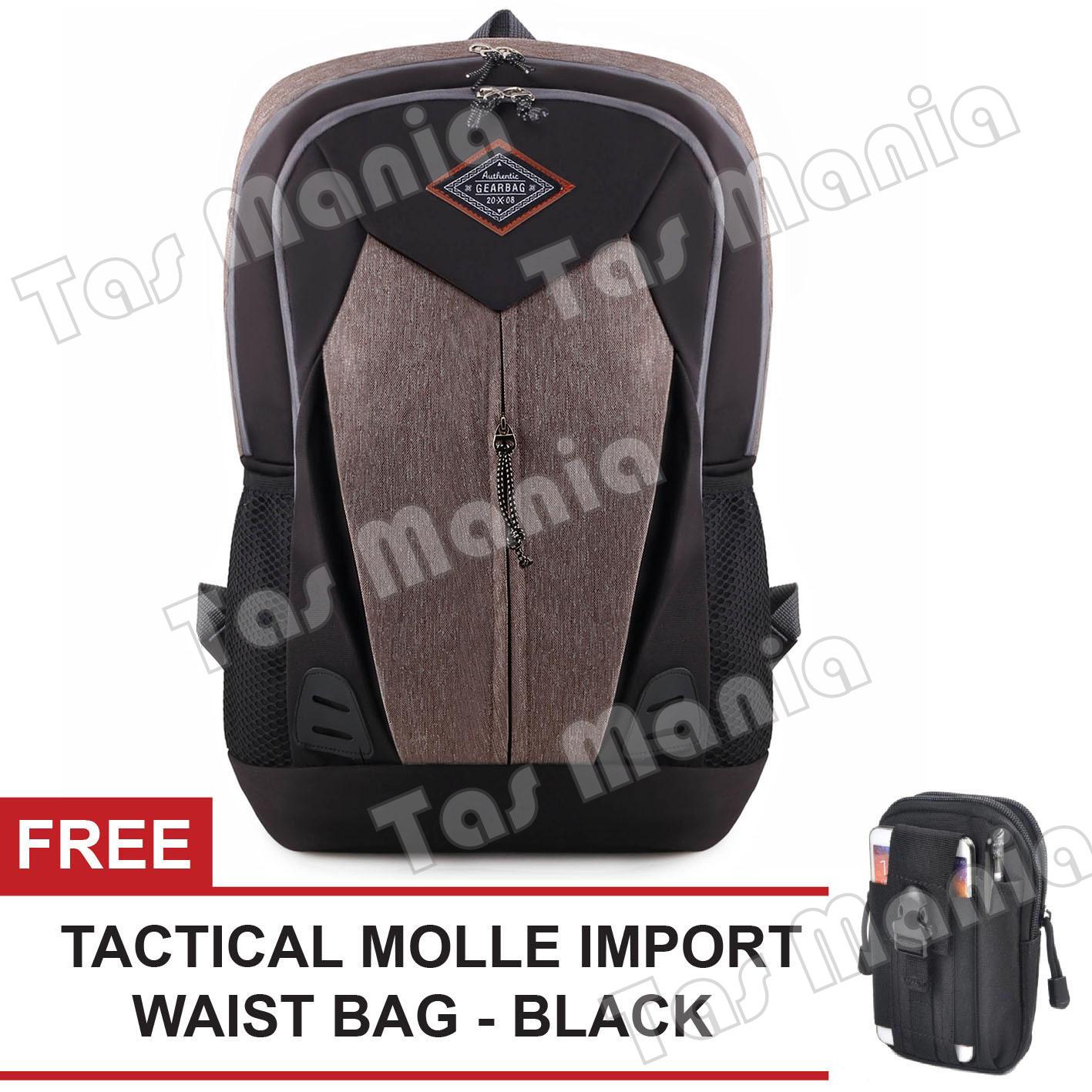 Tas Ransel Pria Gear Bag Sylvester 2.0 Dailypack Tas Laptop Backpack + FREE Tactical Molle Import Waist Military - Black Promo Diskon Murah Tas Laptop Kerja Kantor Kuliah Anti Air Eiger Rei Consina North Face Deuter Termurah Terlaris Best Seller