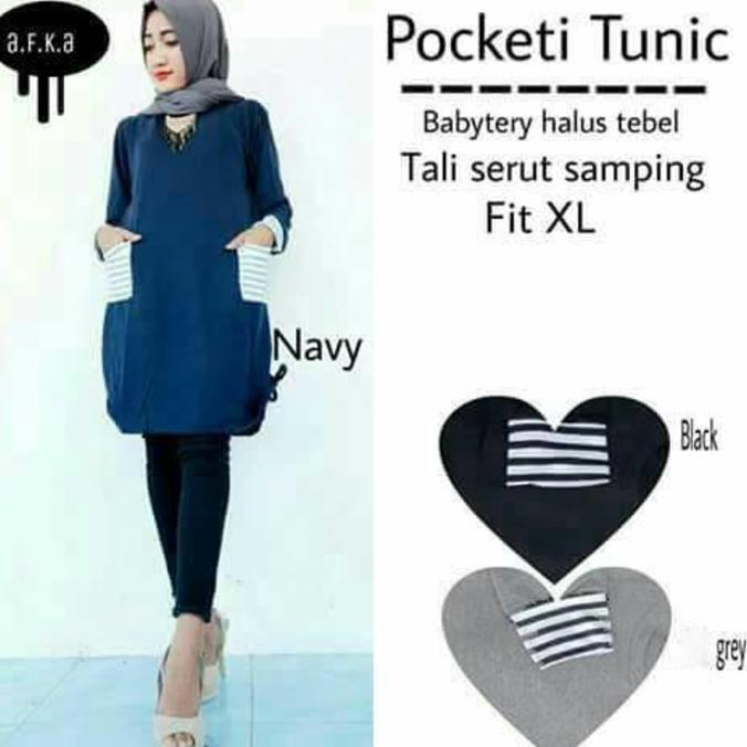 Flash Sale Pocketi Tunik | Baju Lebaran Muslim Wanita Anak Pria Muslimah Couple Gamis Pesta Putih