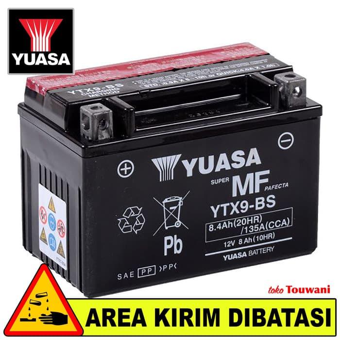 PROMO Aki / Baterai Kawasaki Ninja 250FI, 250R, RR Mono, Z250 Yuasa YTX9-BS TERBARU