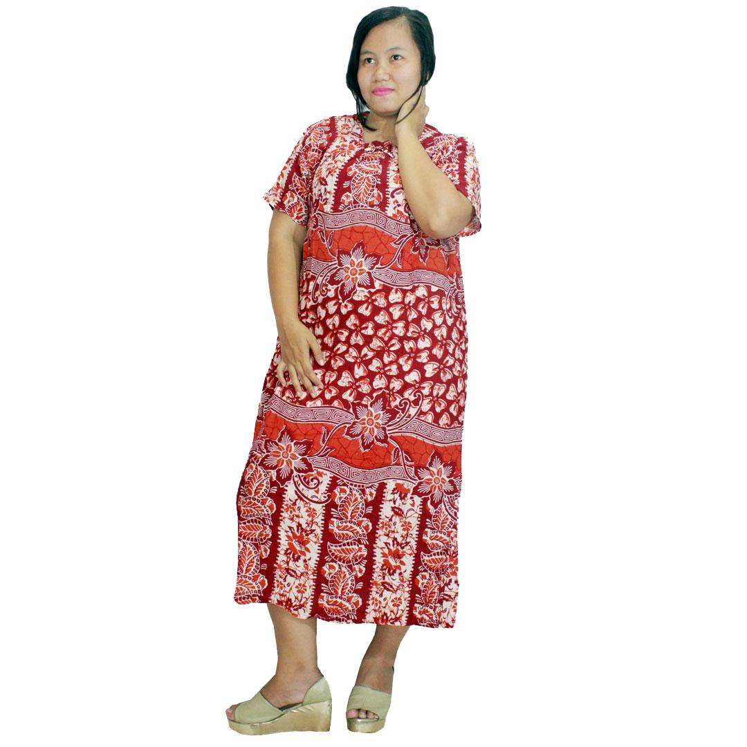 Daster Jumbo Lengan Pendek Batik, Baju Tidur Jumbo, Piyama Jumbo (DPT003-27) Batikalhadi Online